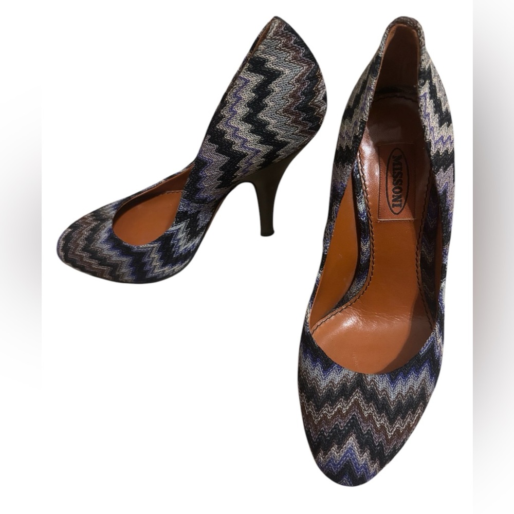 Missoni Women's Zigzag Pattern Heels - Multicolor